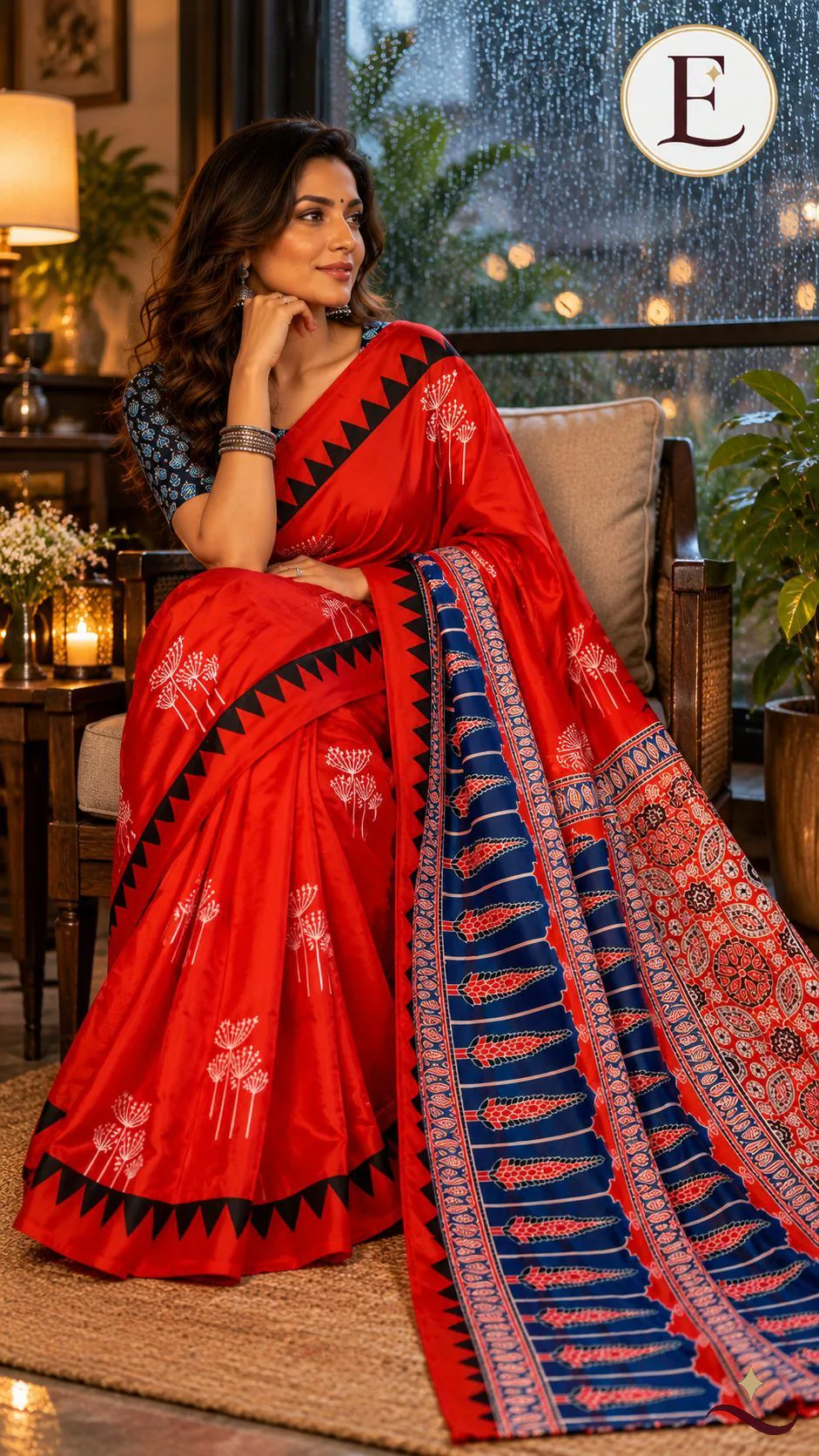 Elegant Red Modal Saree – A Touch of Timeless Tradition